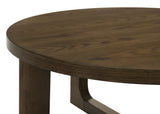 Kessler 2-Piece Round Sculptural Wood Coffee Table Set, Brown
