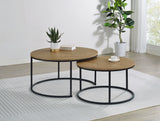 Lainey 2-Piece Round Nesting Coffee Table in Mango