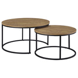 Lainey 2-Piece Round Nesting Coffee Table in Mango