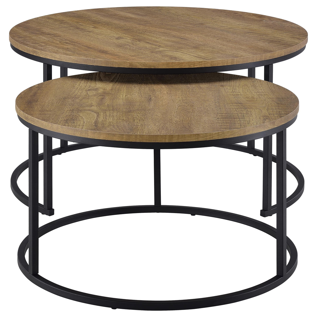 Lainey 2-Piece Round Nesting Coffee Table in Mango