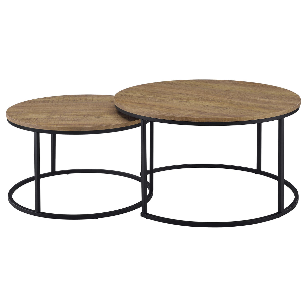 Lainey 2-Piece Round Nesting Coffee Table in Mango