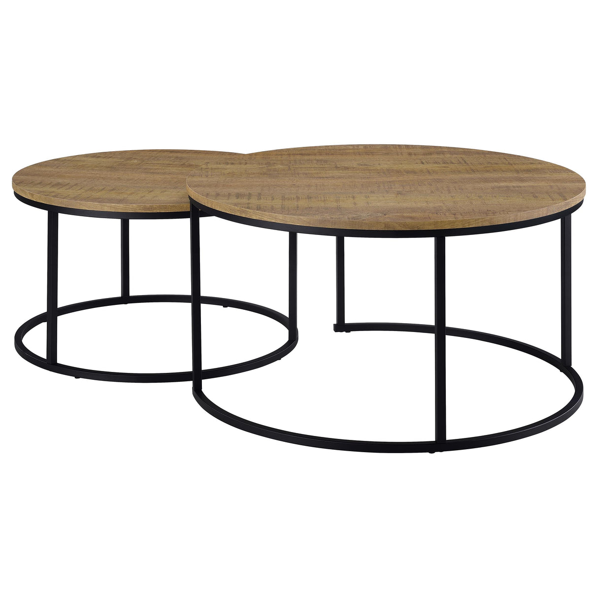Lainey 2-Piece Round Nesting Coffee Table in Mango