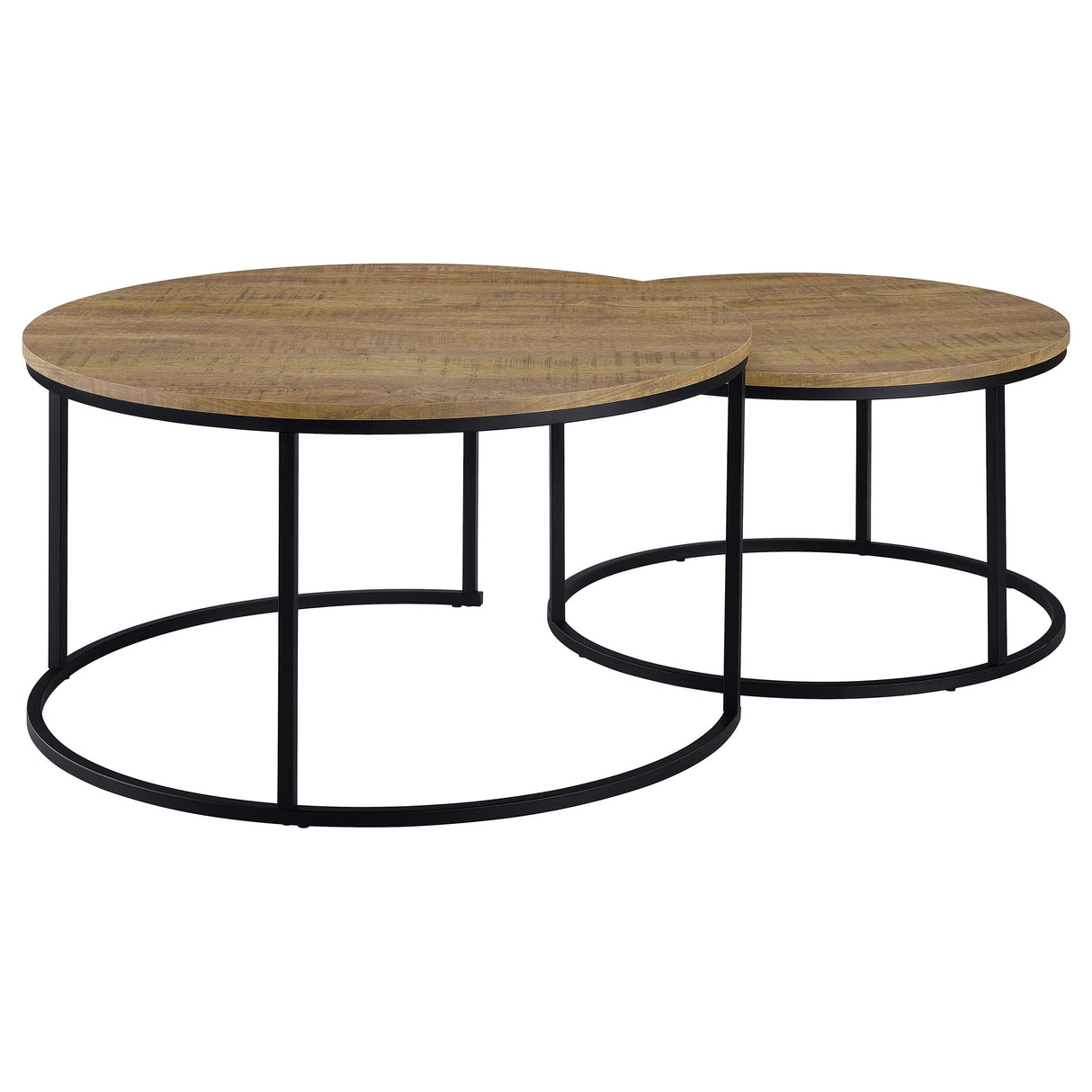 Lainey 2-Piece Round Nesting Coffee Table in Mango