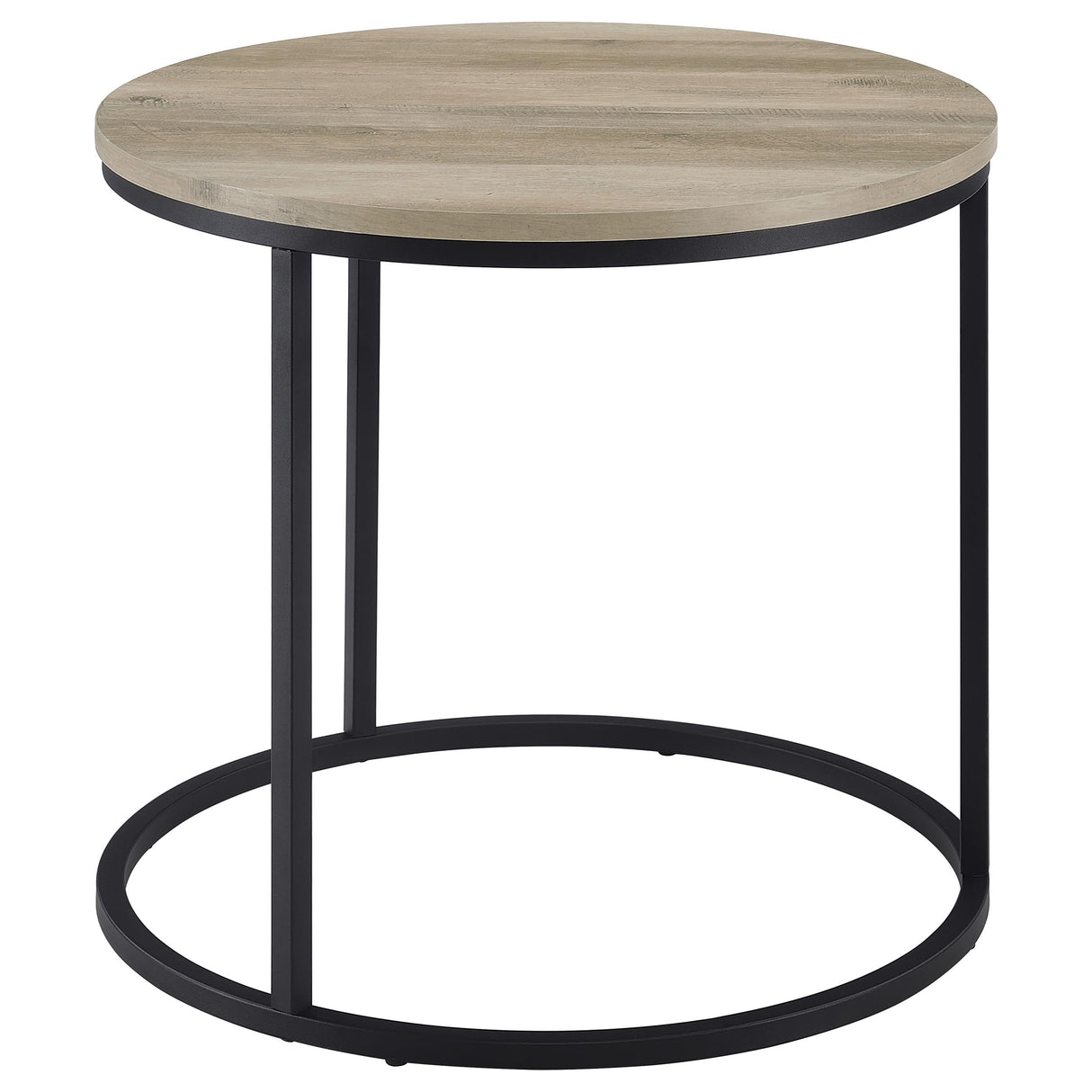 Lainey Round Occasional Side Table in Distressed Pine