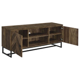 Myles 2-Door TV Stand 60 Inch Rustic Oak