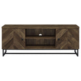 Myles 2-Door TV Stand 60 Inch Rustic Oak