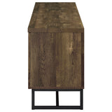 Myles 2-Door TV Stand 60 Inch Rustic Oak