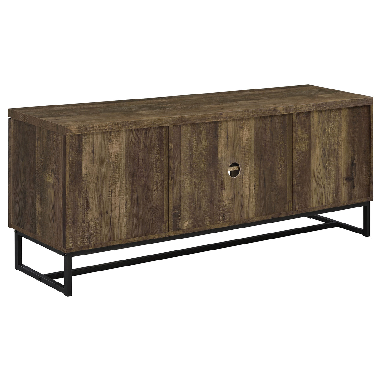 Myles 2-Door TV Stand 60 Inch Rustic Oak