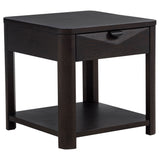 Marcelo Wood End Table with Drawer and Shelf, Coffee
