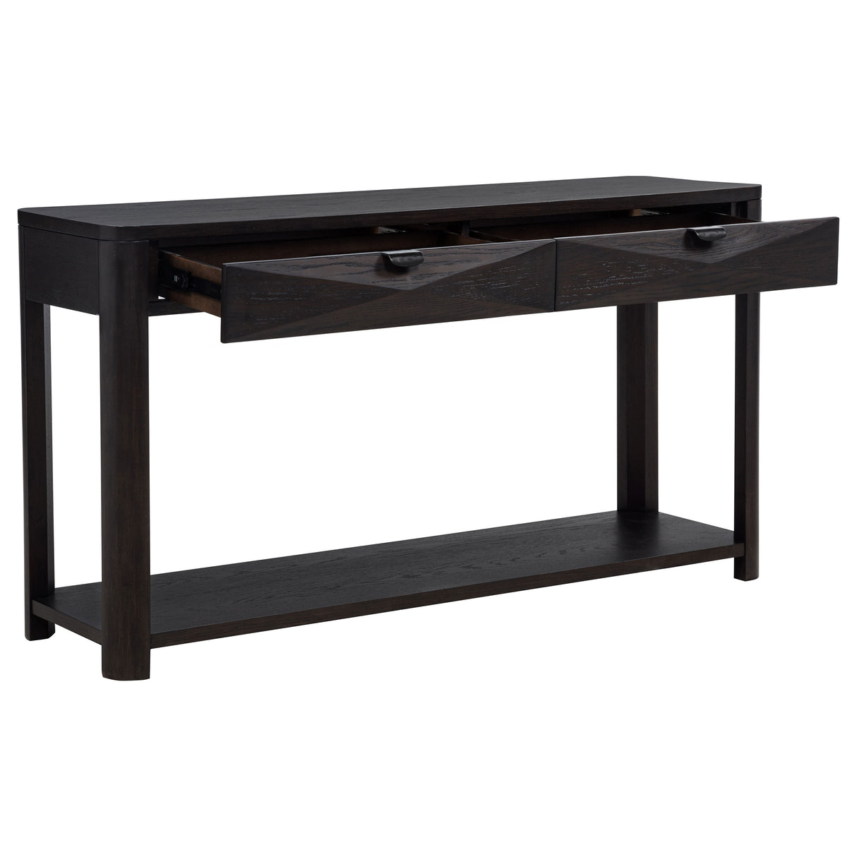 Marcelo Sofa Console Table with 2 Drawers, Coffee