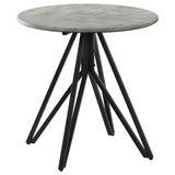 Hadi Round SmartTop Side End Table Cement Gunmetal