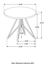 Hadi Round SmartTop Side End Table Cement Gunmetal