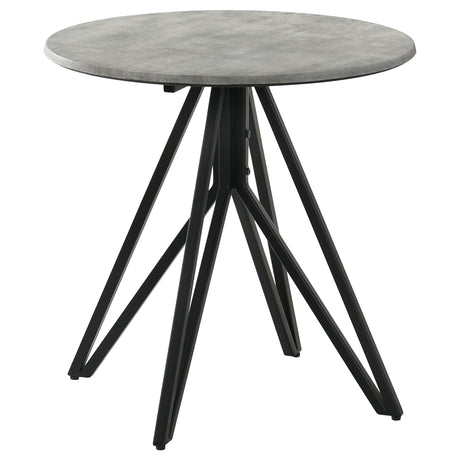 Hadi 2-Piece Round SmartTop Coffee and End Table Set, Cement