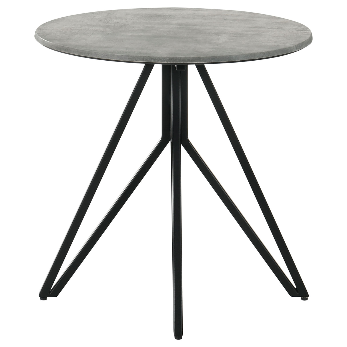 Hadi 2-Piece Round SmartTop Coffee and End Table Set, Cement