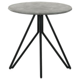 Hadi 2-Piece Round SmartTop Coffee and End Table Set, Cement