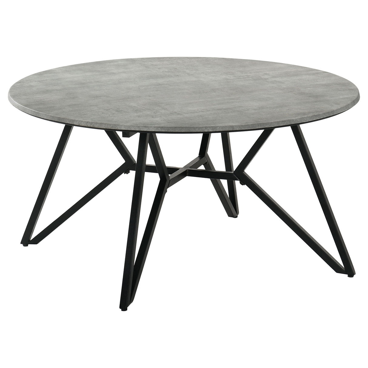 Hadi 2-Piece Round SmartTop Coffee and End Table Set, Cement