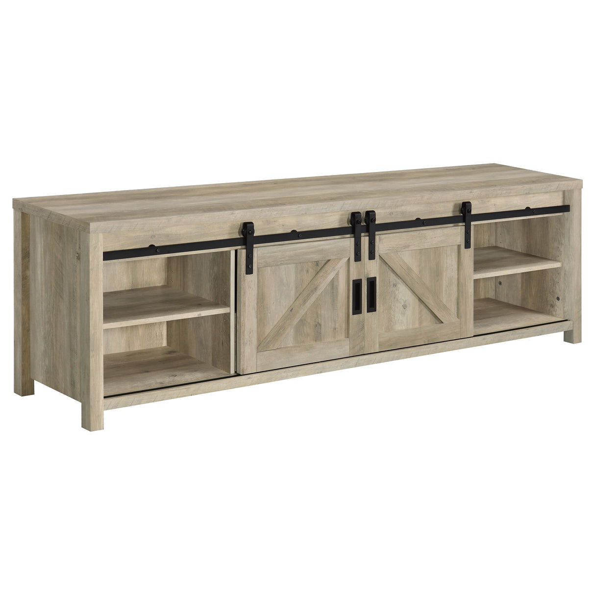 Madra 2-Door TV Stand 79 Inch Distressed Pine