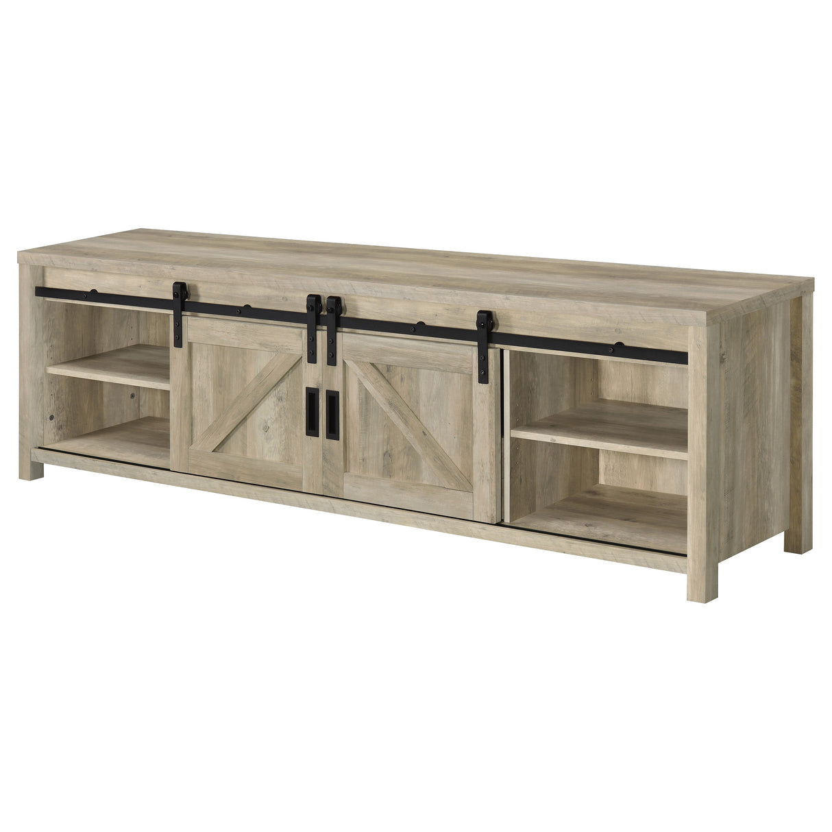 Madra 2-Door TV Stand 79 Inch Distressed Pine