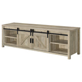 Madra 2-Door TV Stand 79 Inch Distressed Pine