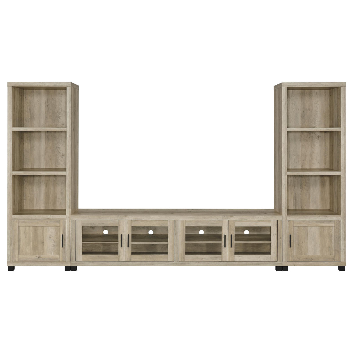 Sachin 3-Piece 79-Inch TV Entertainment Center Antique Pine