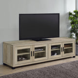 Sachin 4-Door TV Stand - 79 Inch Distressed Pine