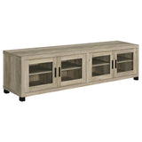 Sachin 4-Door TV Stand - 79 Inch Distressed Pine