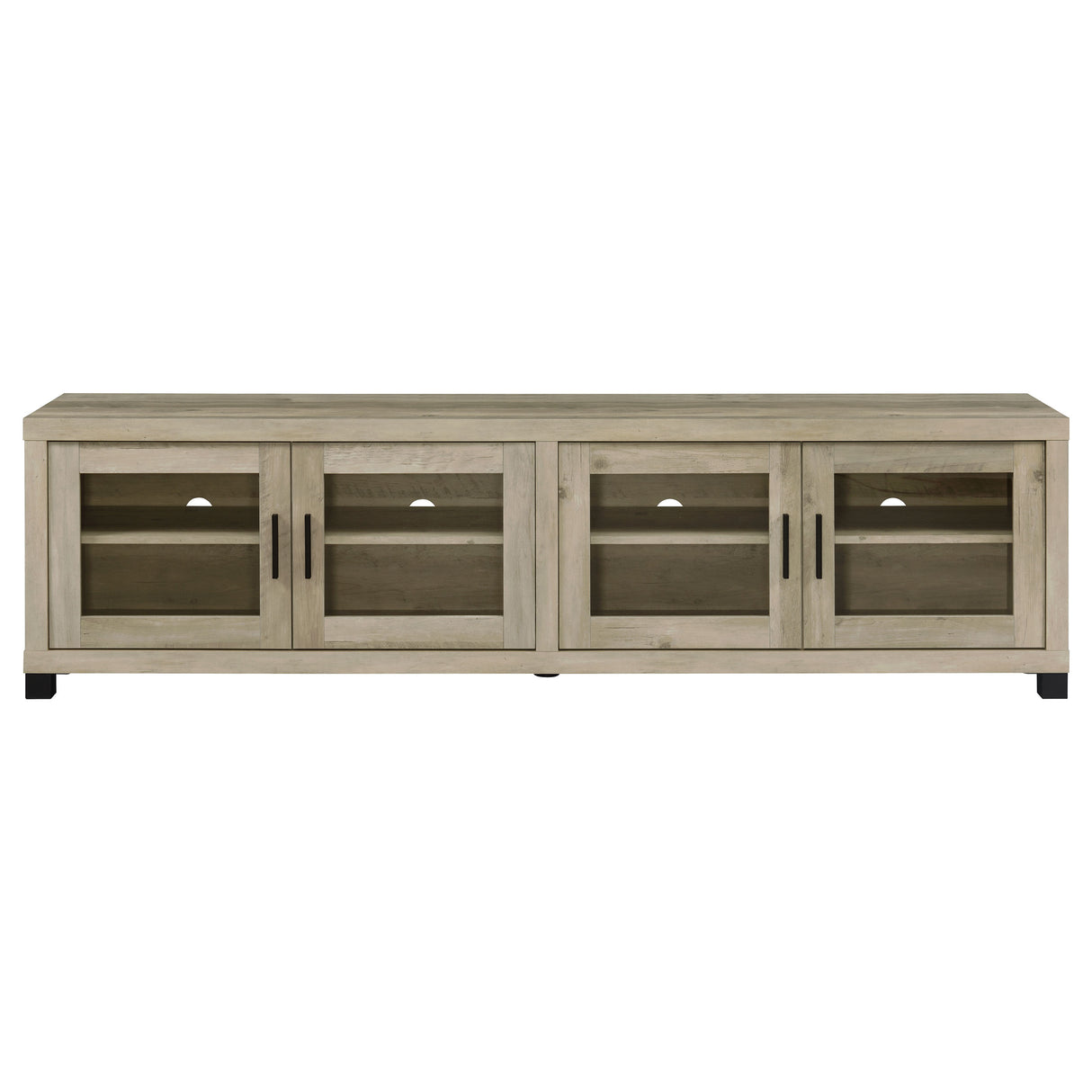Sachin 4-Door TV Stand - 79 Inch Distressed Pine