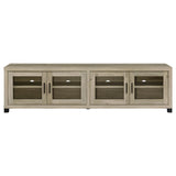 Sachin 4-Door TV Stand - 79 Inch Distressed Pine