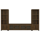 Sachin 3-Piece 79-Inch TV Entertainment Center Dark Pine