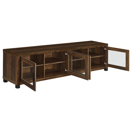 Sachin 4-Door Dark Pine TV Stand - 79 Inch