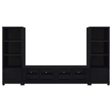 Jupiter 3-Piece Entertainment Center 79-inch TV Stand Black
