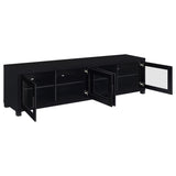 Jupiter 4-Door Black TV Stand - 79 Inch
