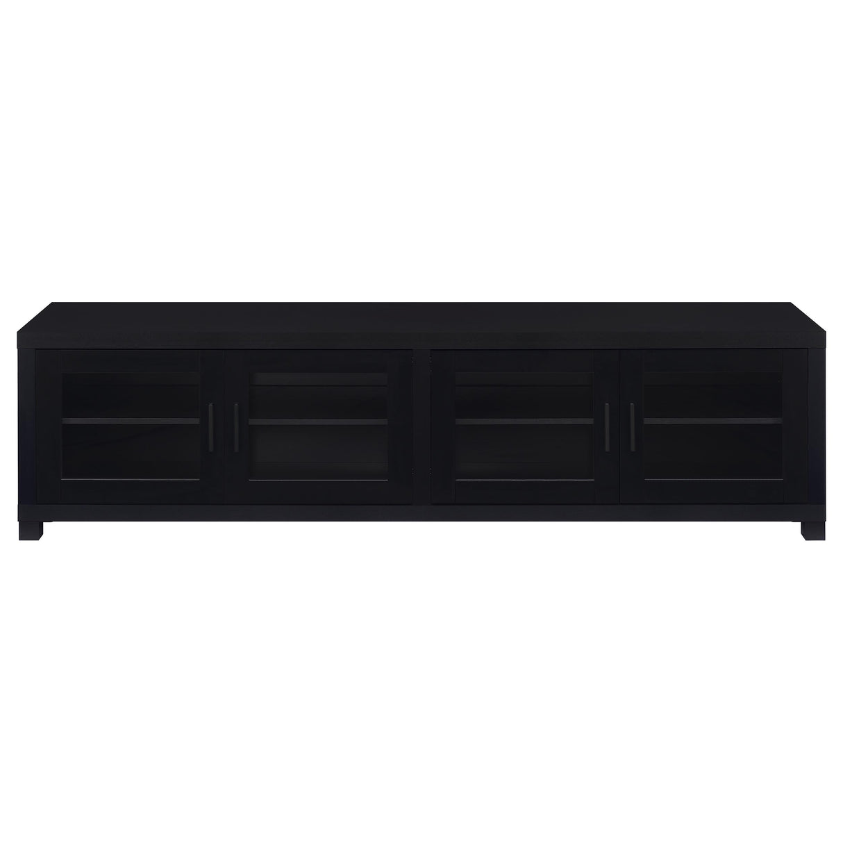 Jupiter 4-Door Black TV Stand - 79 Inch
