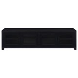 Jupiter 4-Door Black TV Stand - 79 Inch