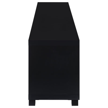 Jupiter 4-Door Black TV Stand - 79 Inch