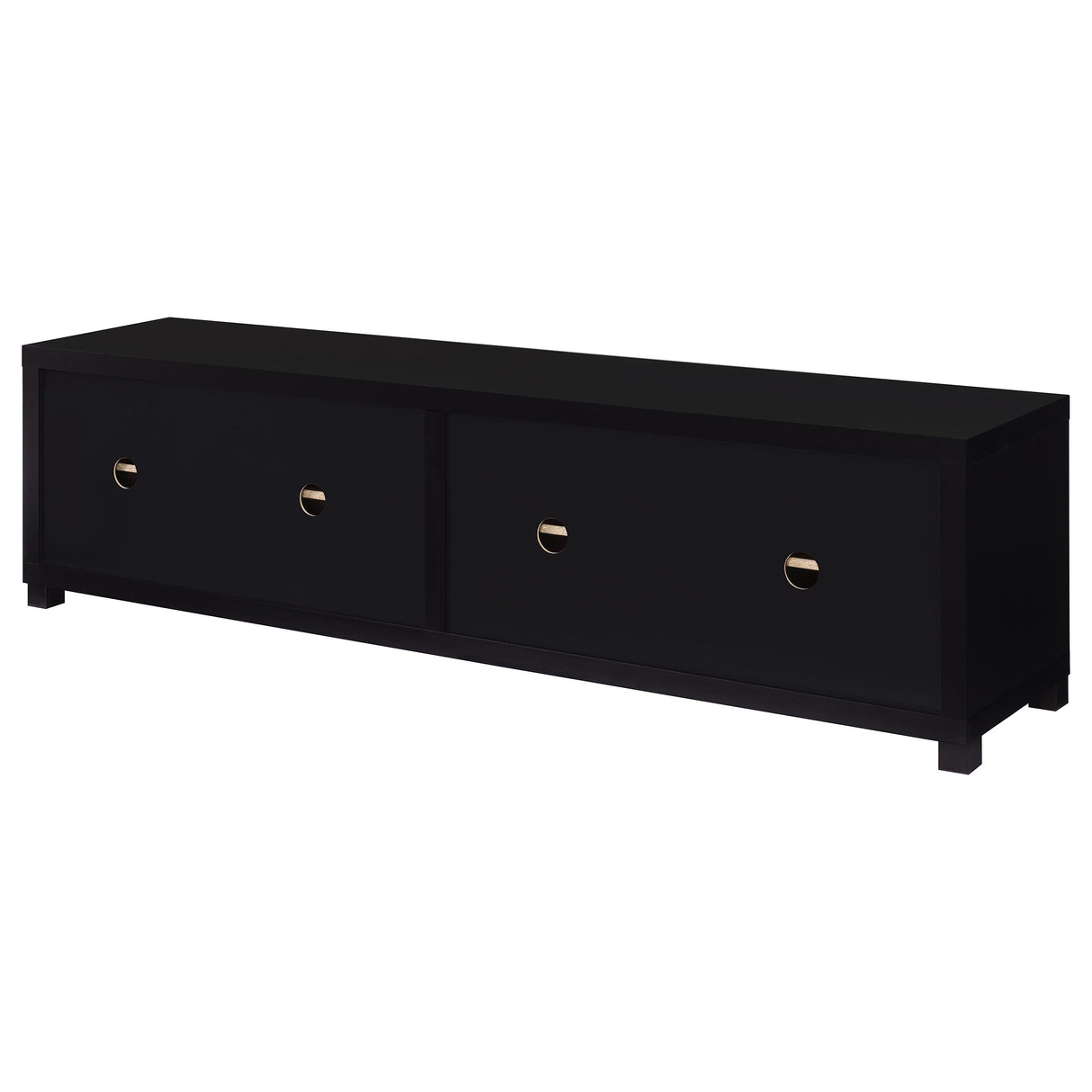 Jupiter 4-Door Black TV Stand - 79 Inch