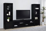 Jupiter 4-Door Black TV Stand - 79 Inch