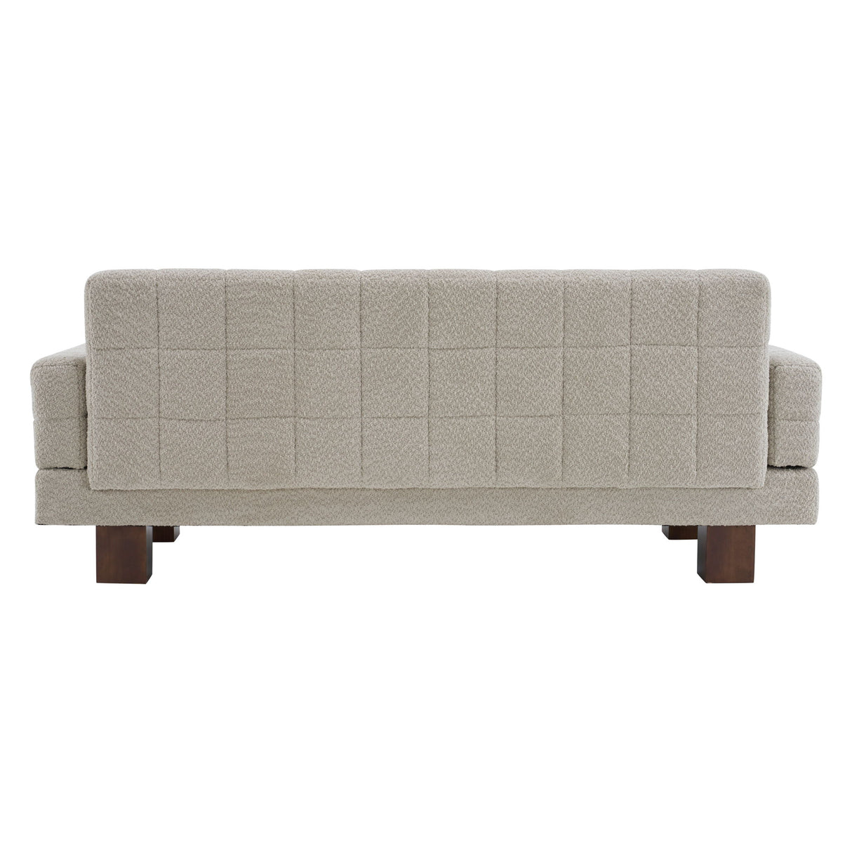 Modern Loveseat Sofa, 2 Seater With Square Arms For Living Room