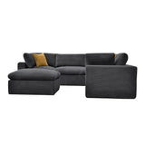 Custom Configuration Modular Sectional With Toss Pillows