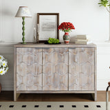 Accent Cabinet Sideboard Buffet Wooden Storage Server in Light Brown