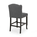 Vienna - Fabric Tufted Counter Stool With Nailhead Accents (Set of 2)