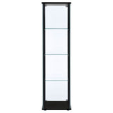 Serena - 4 Shelf Curio Cabinet - Black