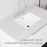 Basin Sink, Triple Faucet Holes, 2" Thick Rim, Sink Only