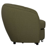 Barrel Chair With Nesting Ottoman - Forest Green