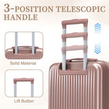 Luggage Set With Cosmetic Case, Combination Lock, Front Opening Design