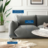 74 - Inch Copious Performance Velvet Overstuffed Loveseat - Loveseats available at Alpine Outlets in Denver