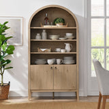 74" Tall Arched Storage Display Cabinet and Bookshelf - Bookcases available at Alpine Outlets in Denver