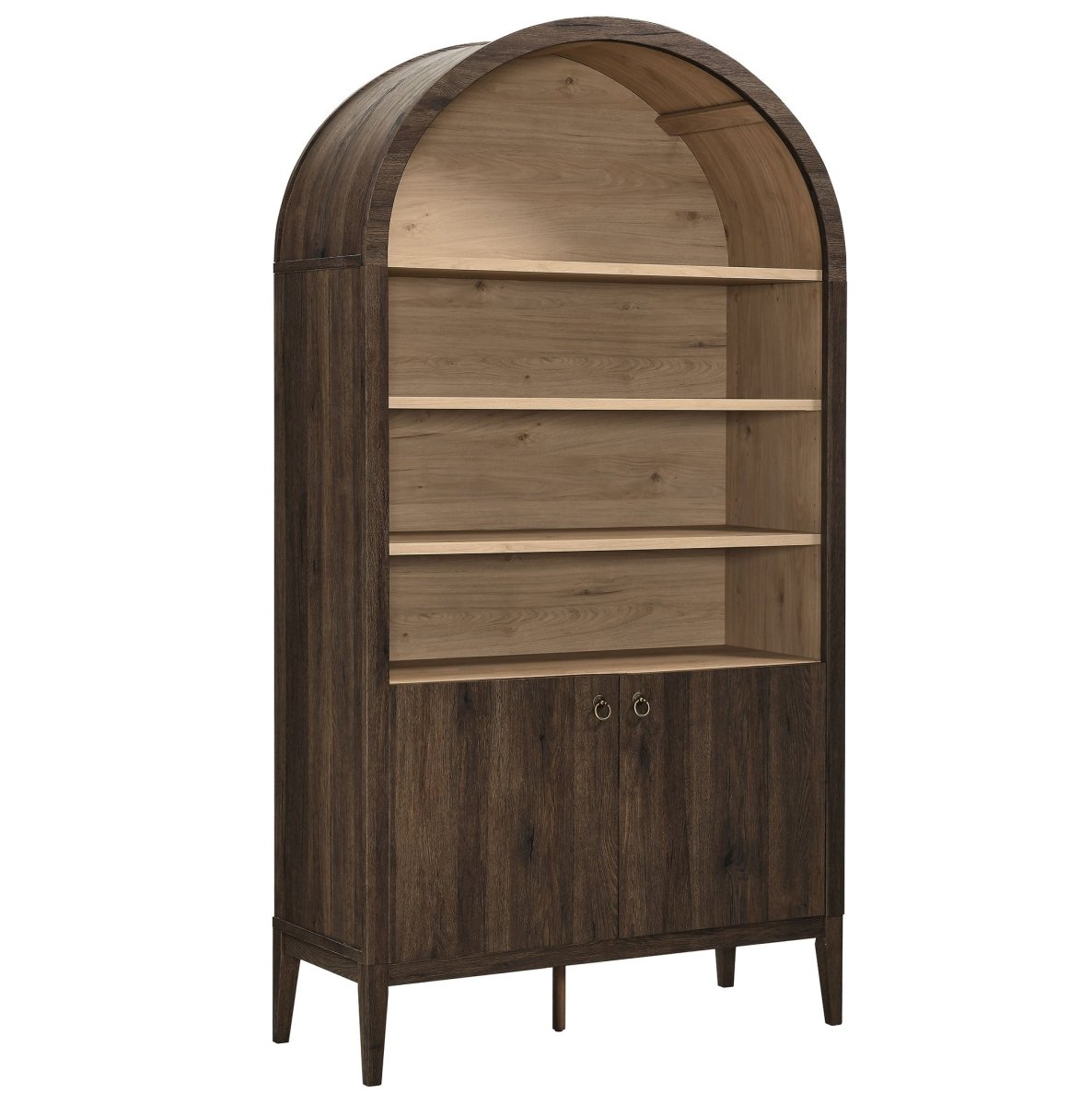 74" Tall Arched Storage Display Cabinet and Bookshelf - Bookcases available at Alpine Outlets in Denver