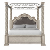 Panel Canopy King Bed - Gray
