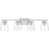 Merrick 32 Inch 4 Light Chrome Bathroom Vanity Wall Sconce